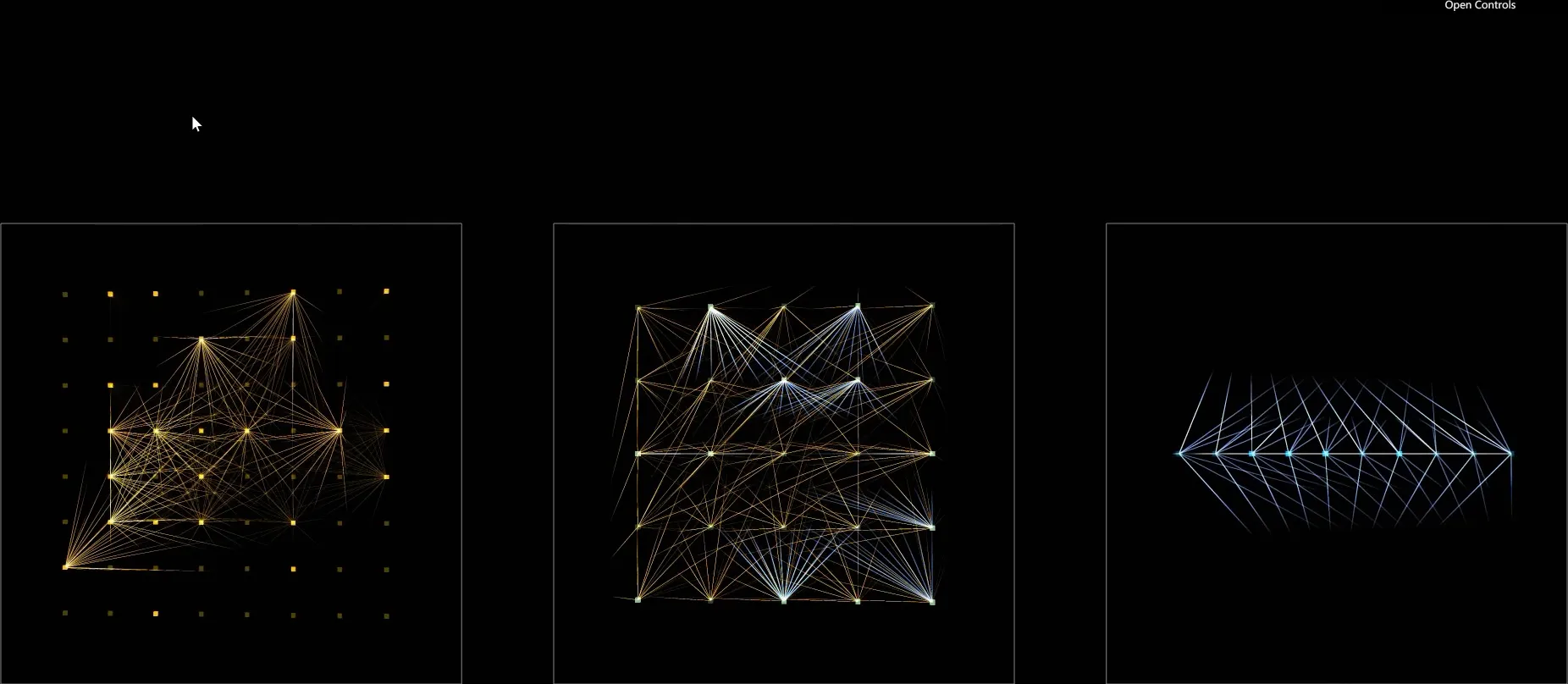 The network layers rotating apart and back into one image.
